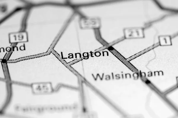 Langton Canada Una Mappa — Foto Stock