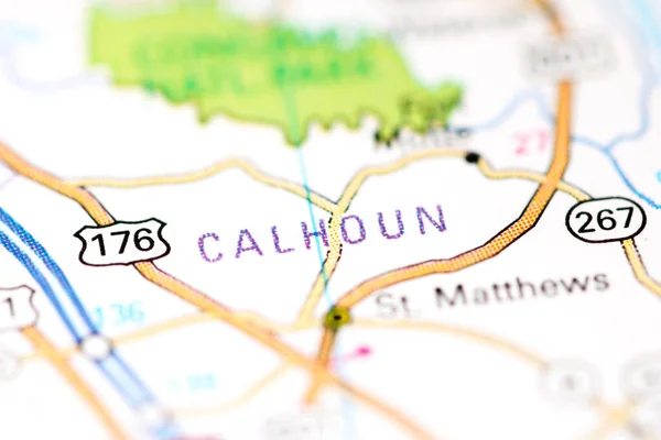 Calhoun Augusta Usa Map — Stock Photo, Image