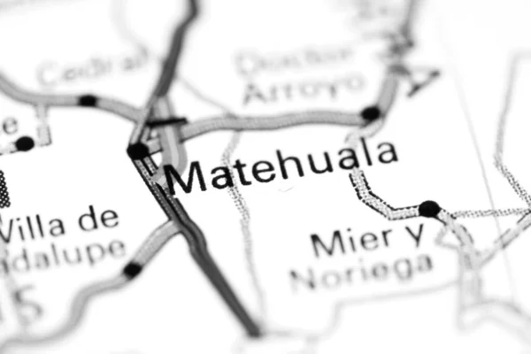 Matehuala. Mexico on a map