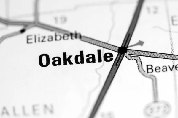 Oakdale Luisiana Eeuu Mapa — Foto de Stock
