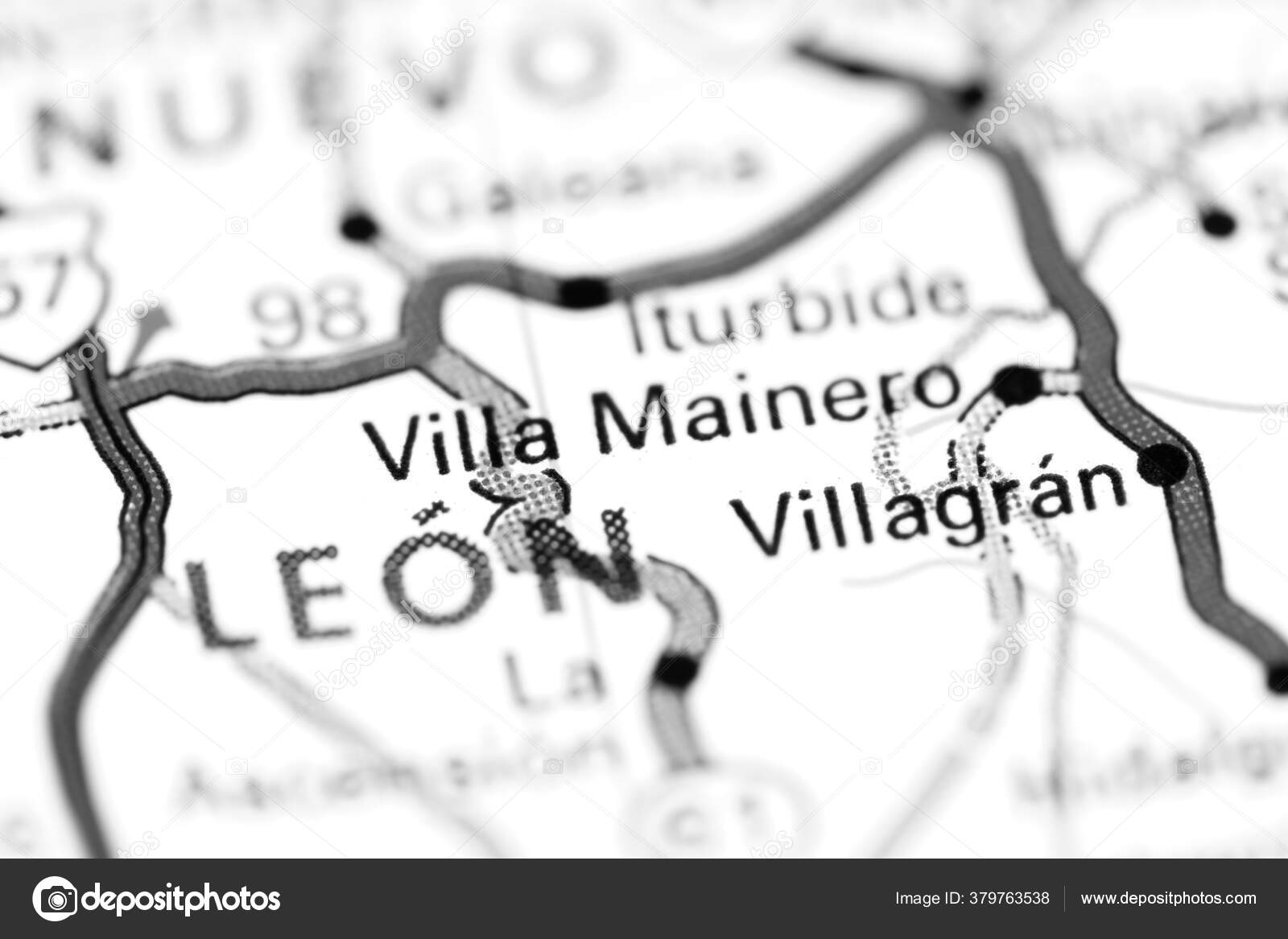Villa Mainero Mexico Map — Stock Photo © aliceinwonderland2020 379763538