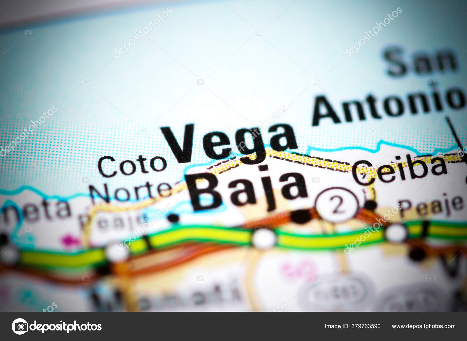 Vega Baja Puerto Rico Map — Stock Photo © aliceinwonderland2020 379763590