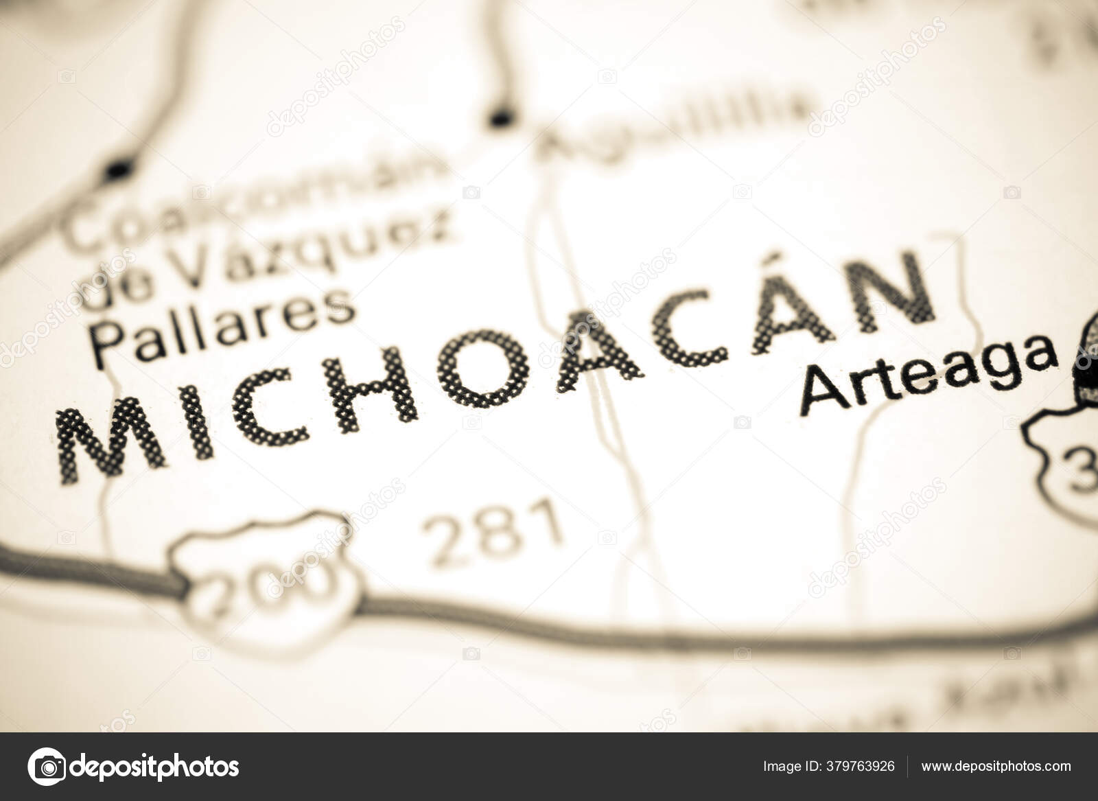 Michoacan Mexico Map Stock Photo by ©aliceinwonderland2020 379763926