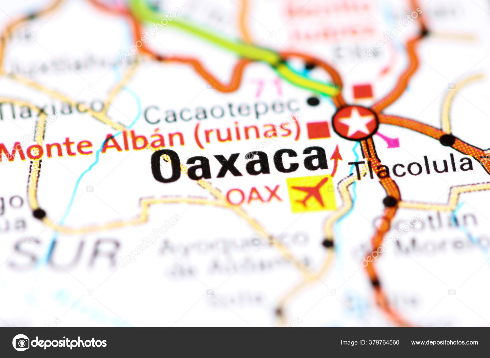 Oaxaca Mexico Map — Stock Photo © aliceinwonderland2020 379764560