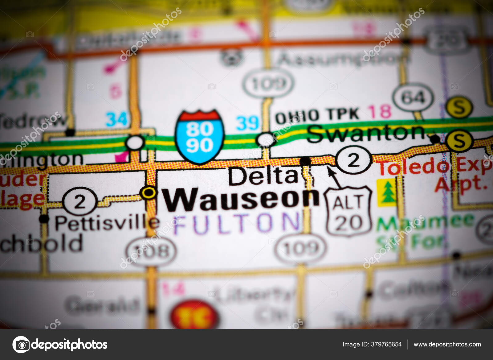 Delta Ohio Usa Map — Stock Photo © aliceinwonderland2020 379765654