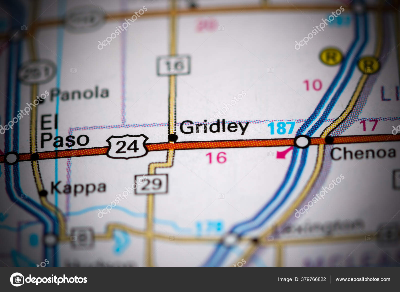 Gridley Illinois Eeuu Mapa fotografía de stock © aliceinwonderland2020