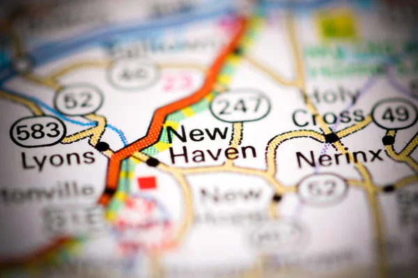 New Haven Ohio Eua Sobre Mapa Geografia — Fotografia de Stock