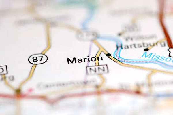 Marion Missouri Stati Uniti Una Mappa Geografica — Foto Stock