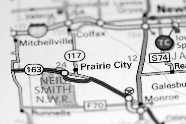 Präriestaden Iowa Här Usa Karta — Stockfoto