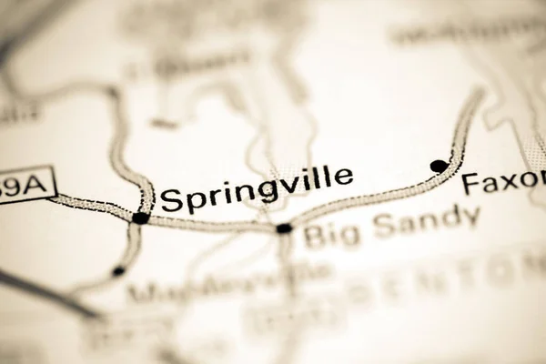 Springville Tennessee Usa Mapě Geografie — Stock fotografie