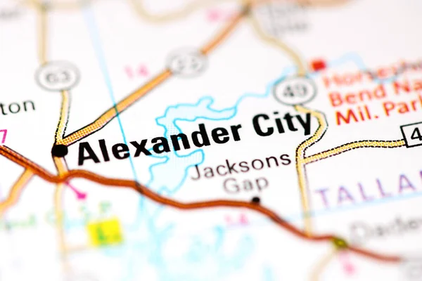 Alexander City Alabama Usa Map — Stock Photo, Image