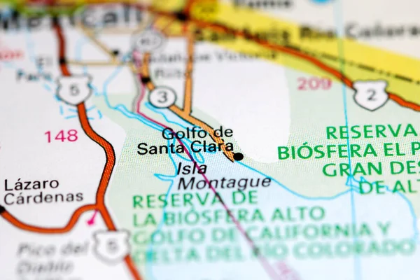 Golfo de Santa Clara. Mexico on a map