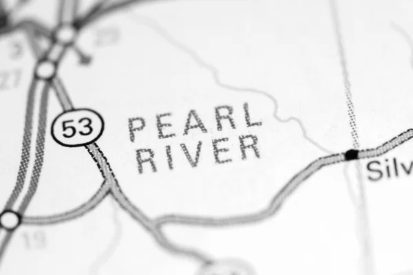 Pearl River Louisiana Abd Haritada — Stok fotoğraf