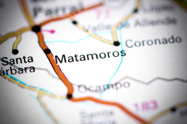 Matamoros. Mexico on a map