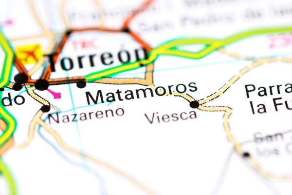 Matamoros México Sobre Mapa — Fotografia de Stock