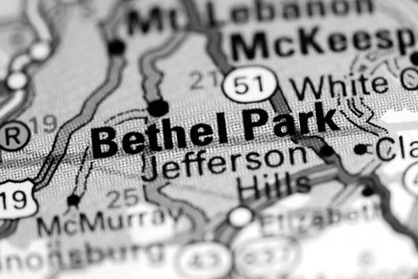 Bethel Park. Pennsylvania. USA on a map