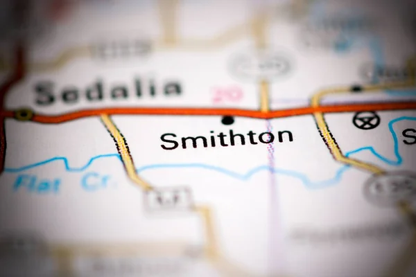 Smithton Missouri Usa Geografisk Kart – stockfoto
