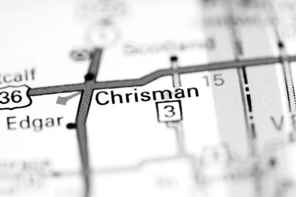 Chrisman Illinois Usa Auf Einer Geografischen Karte — Stockfoto