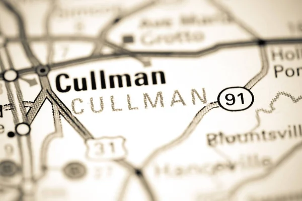 Cullmane Alabama Usa Mapě — Stock fotografie
