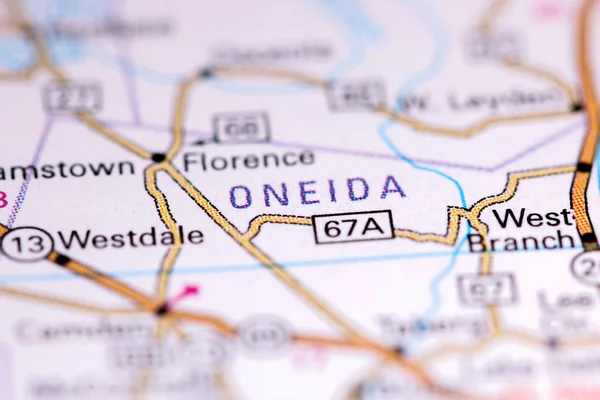 Oneida New York Usa Mapě — Stock fotografie