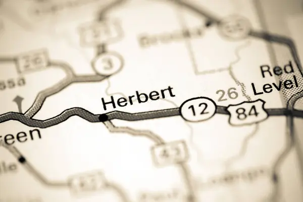 Herbert Alabama Eeuu Mapa — Foto de Stock