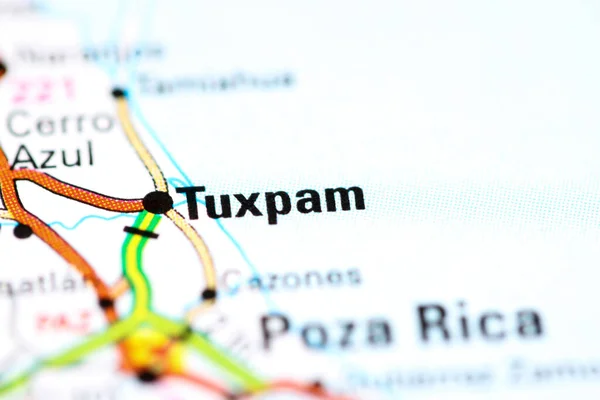 Tuxpam. Mexico on a map