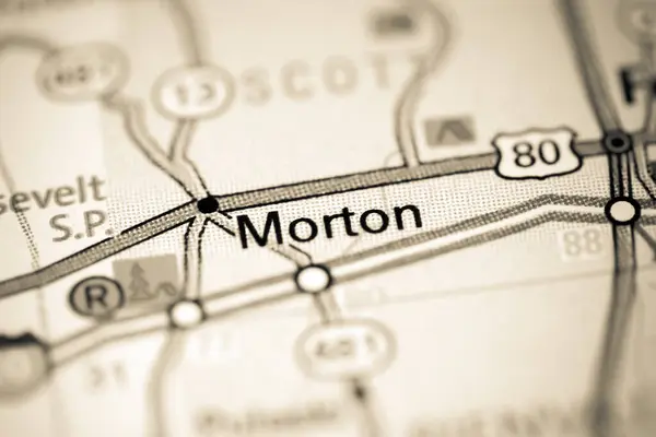 Morton Mississippi Stati Uniti Una Mappa — Foto Stock