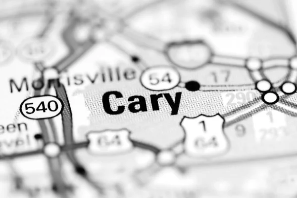 Cary Carolina Del Norte Eeuu Mapa Geográfico — Foto de Stock