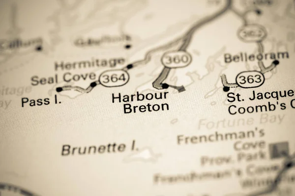 ハーバー ブレトン 地図上のカナダ — ストック写真