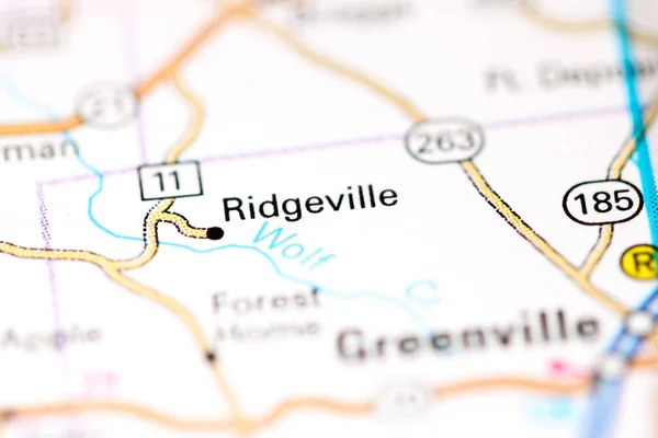 Ridgeville Det Alabama Usa Karta — Stockfoto
