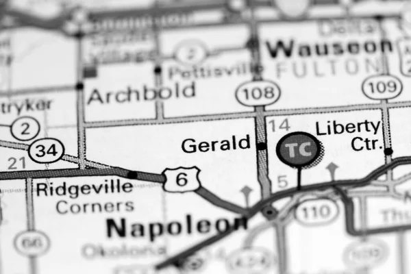 Gerald Vagyok Ohióban Usa Térképen — Stock Fotó