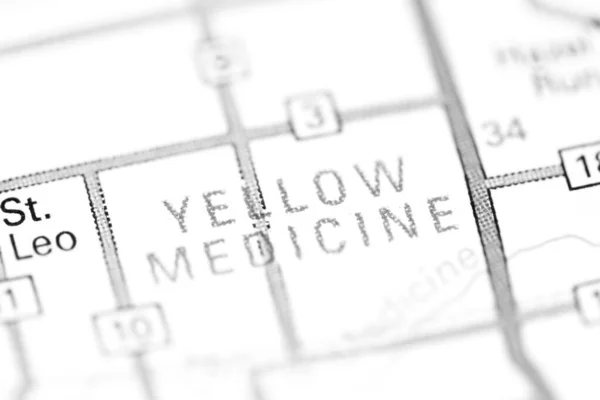 Medicina Amarilla Minnesota Eeuu Mapa —  Fotos de Stock