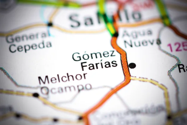 Gomez Farias México Sobre Mapa — Fotografia de Stock