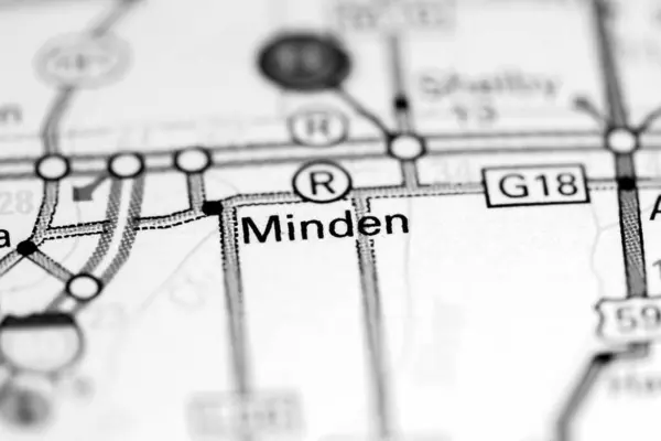 Minden Iowa Här Usa Karta — Stockfoto