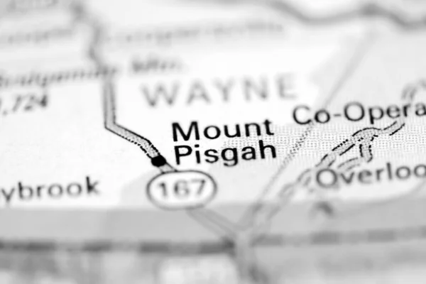 Mount Pisgah. Kentucky. USA on a geography map