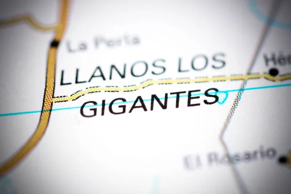 Llanos Los Gigantes México Sobre Mapa — Fotografia de Stock