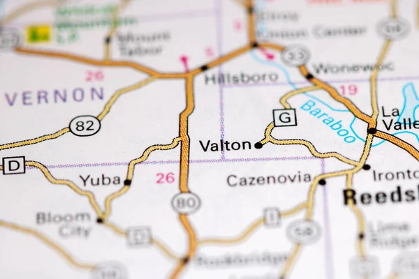 Valton Wisconsin Abd Haritada — Stok fotoğraf