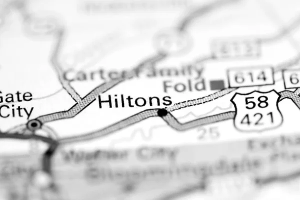 Hilton Virginia Stati Uniti Una Mappa Geografica — Foto Stock