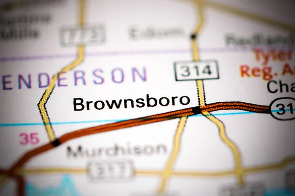 Brownsboro Texas Stati Uniti Una Mappa — Foto Stock
