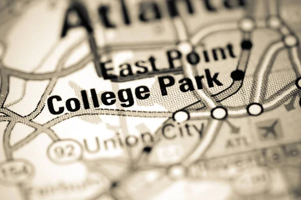College Park. Georgia. USA on a map