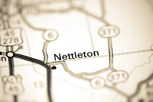 Nettleton Mississippi Eua Sobre Mapa — Fotografia de Stock