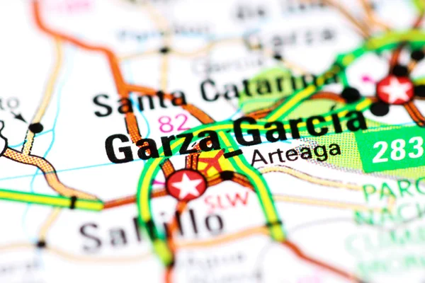 Garza Garcia México Sobre Mapa — Fotografia de Stock