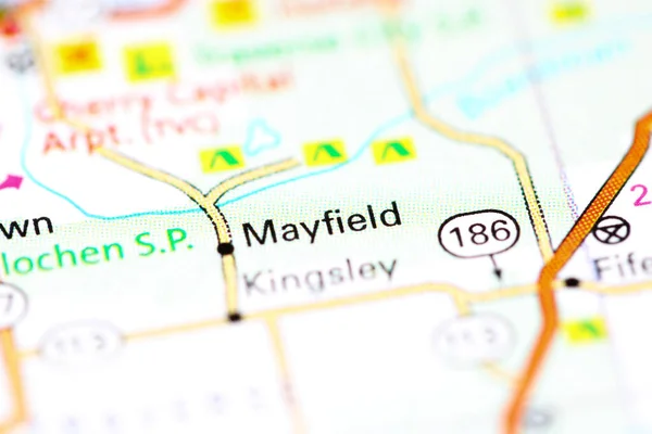 Mayfield Jag Heter Michigan Usa Karta — Stockfoto