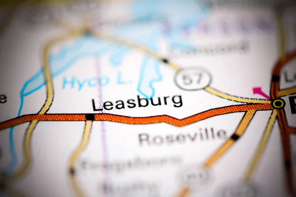 Leasburg Noord Carolina Usa Een Aardrijkskundekaart — Stockfoto