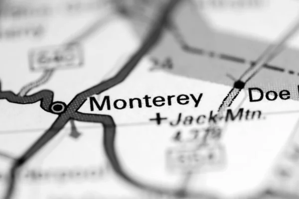 Монтерей Вірджинія Сша Географічній Карті — стокове фото