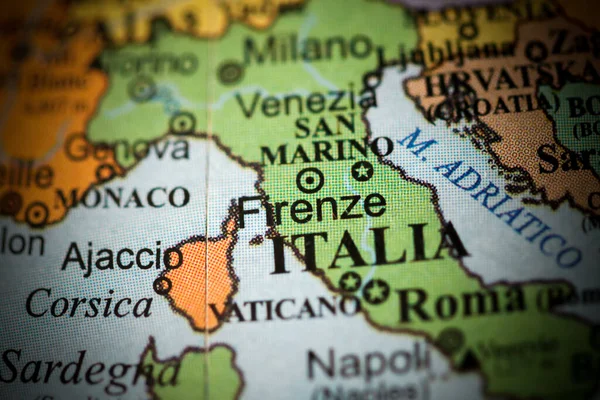 Firenze Avrupa Coğrafya Haritasında — Stok fotoğraf