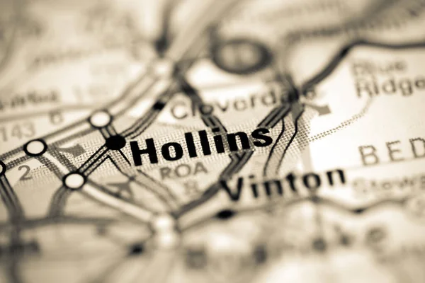 ホリンズだ バージニア州 地理地図上のアメリカ — ストック写真