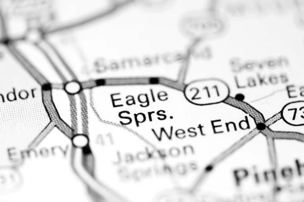 Eagle Springs. North Carolina. USA on a map