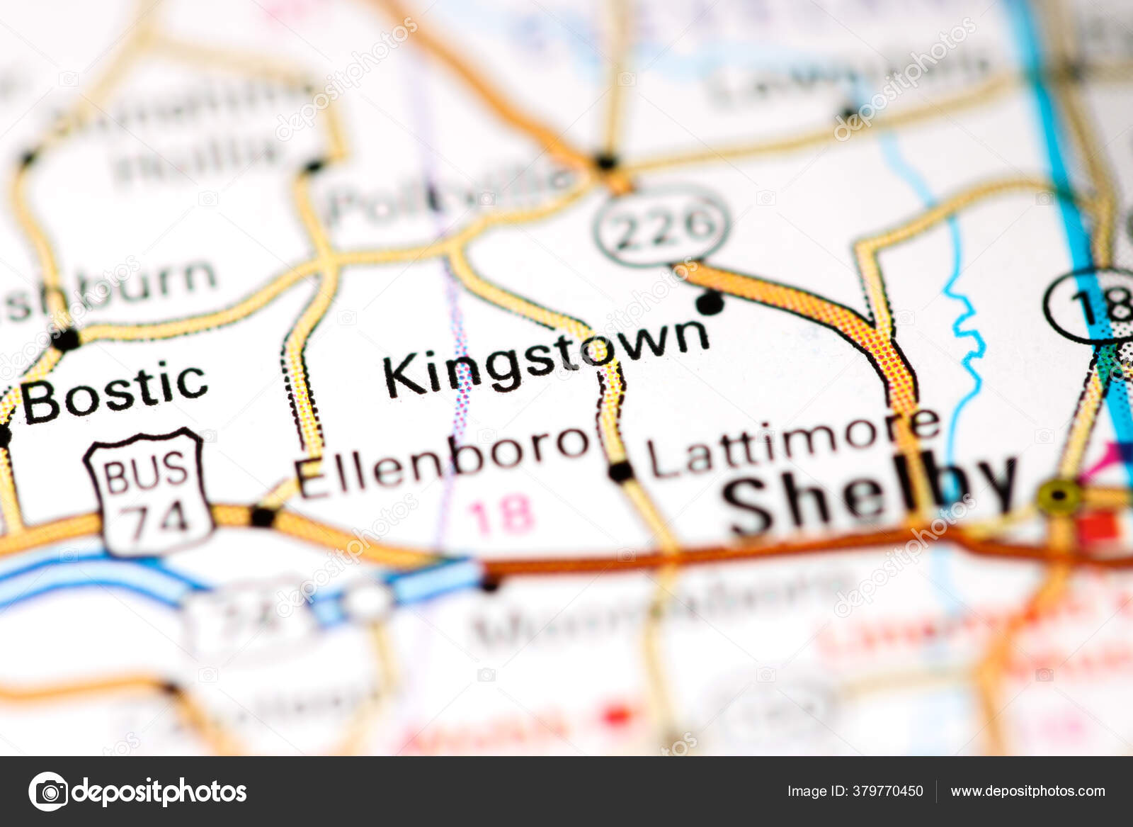 Kingstown North Carolina Usa Map Stock Photo by ©aliceinwonderland2020
