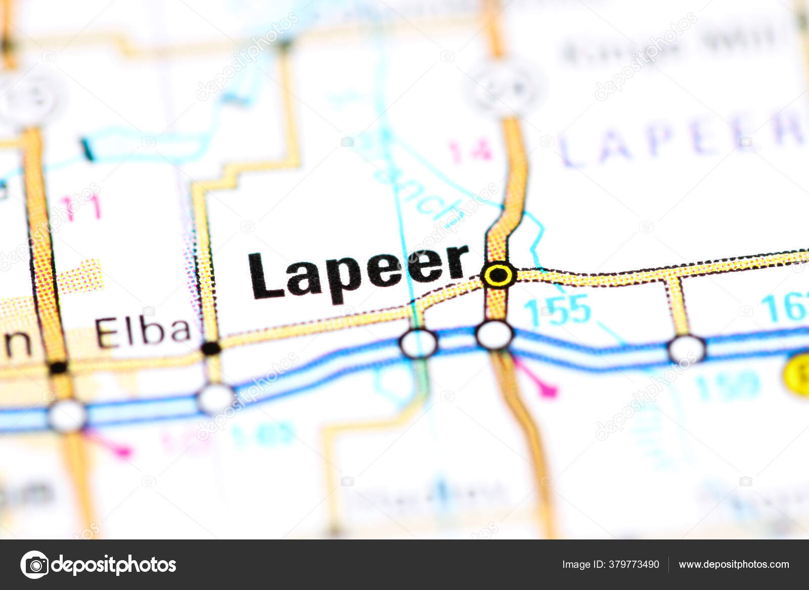 Lapeer Michigan Usa Map — Stock Photo © aliceinwonderland2020 379773490